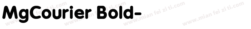 MgCourier Bold字体转换